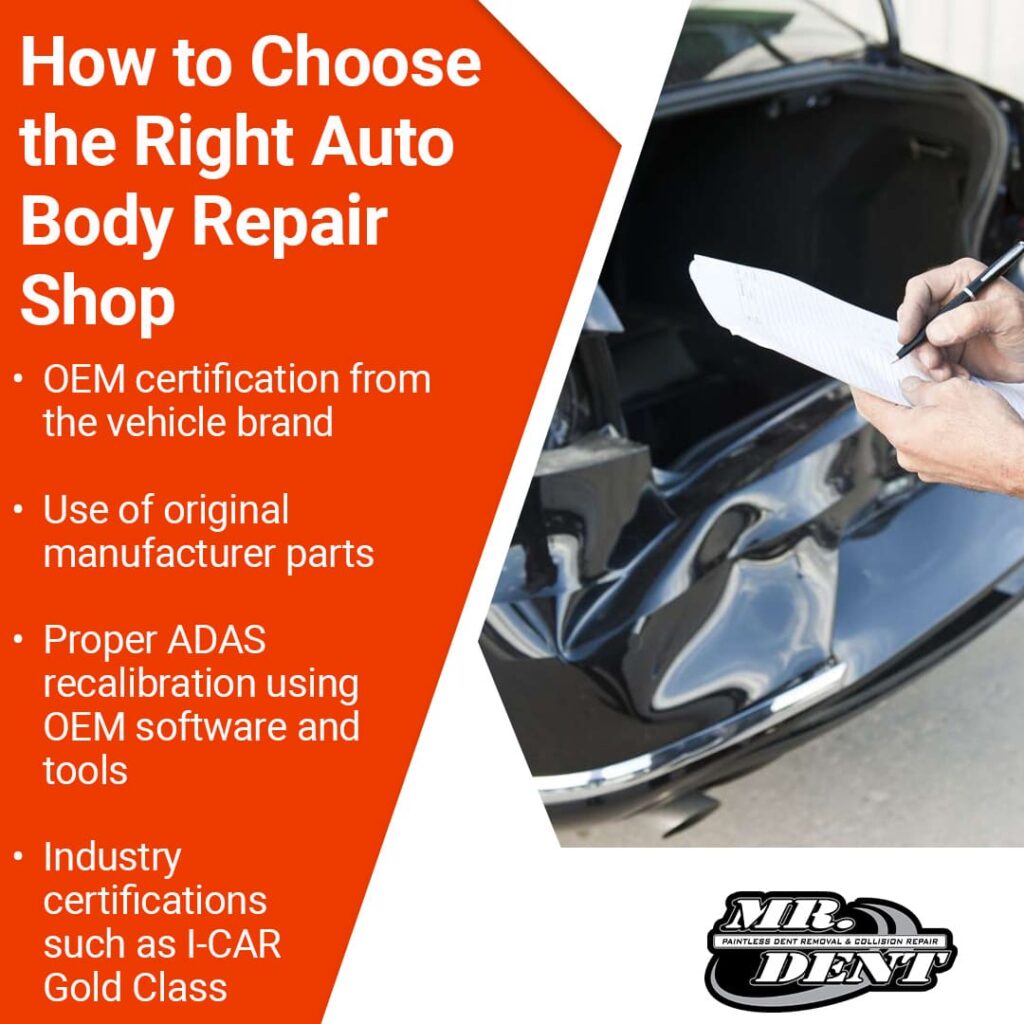 How to choose the right auto body repair shop