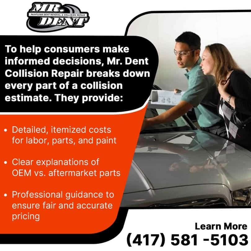 Collision Repair Estimate Breakdown