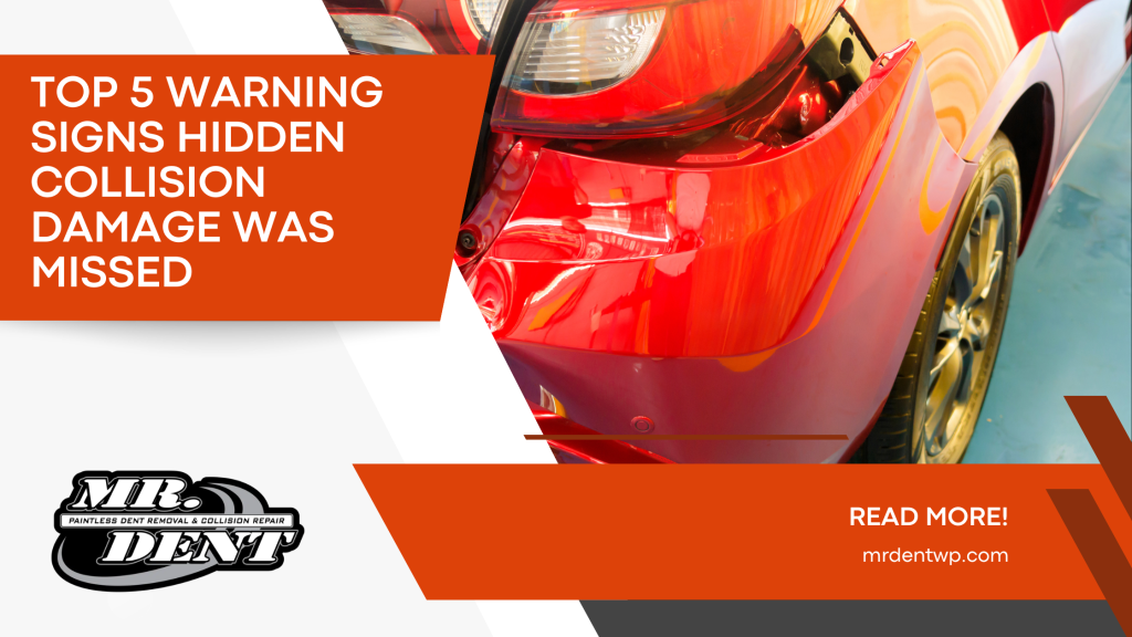Engine Damage Sign Top 5 Warning Signs Hidden Collision Damage Was Missed | Mr. Dent ...